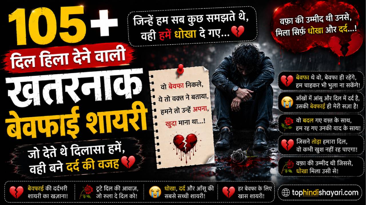 खतरनाक बेवफाई शायरी