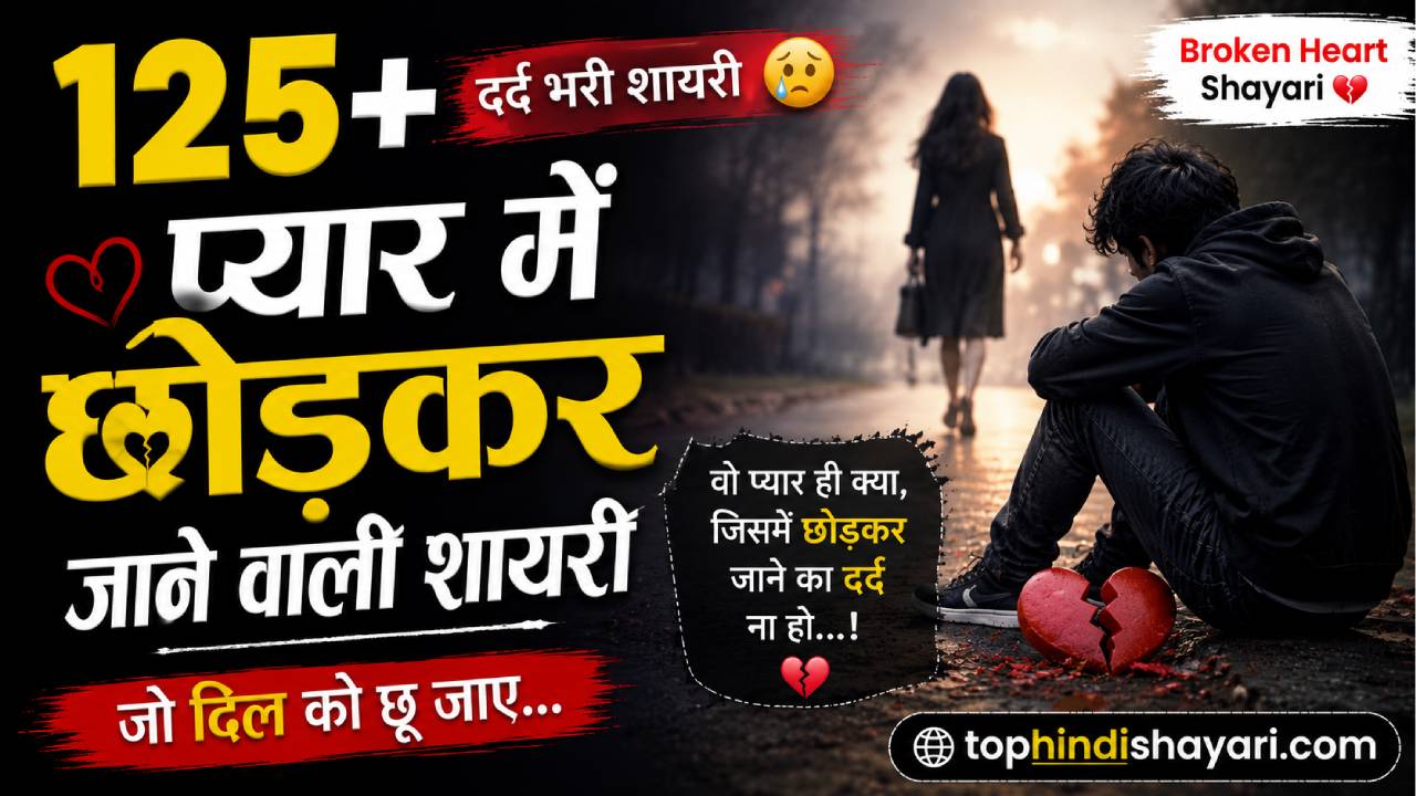 प्यार में छोड़कर जाने वाली शायरी