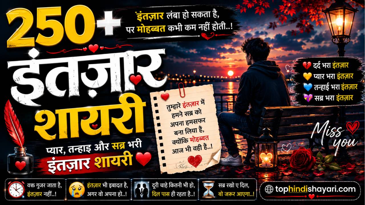 Intezar Shayari in Hindi