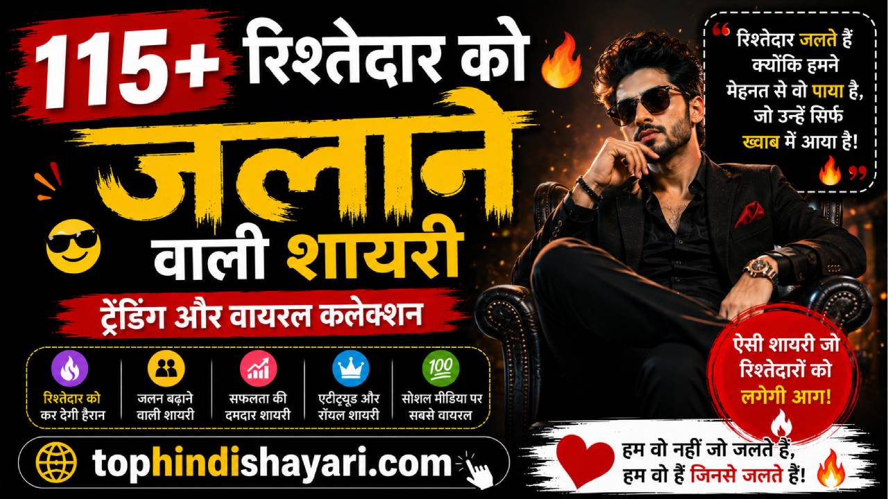 रिश्तेदार को जलाने वाली शायरी