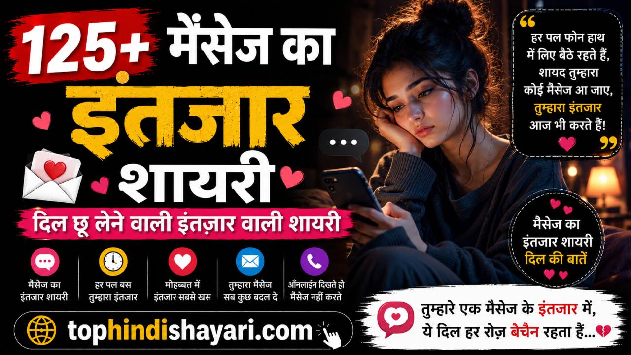 मैसेज का इंतजार शायरी