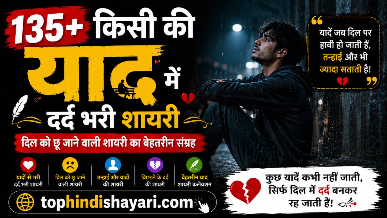 किसी की याद में दर्द भरी शायरी