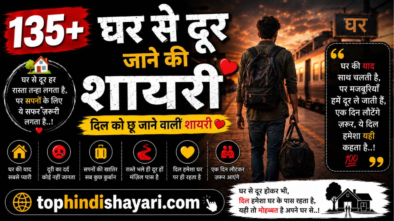 घर से दूर जाने की शायरी