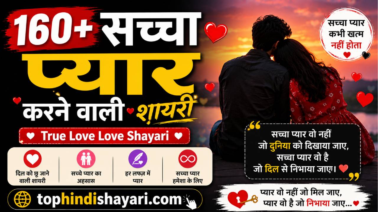 सच्चा प्यार करने वाली शायरी
