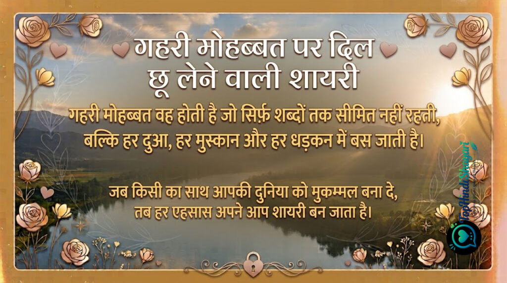 Heart Touching Love Shayari in Hindi