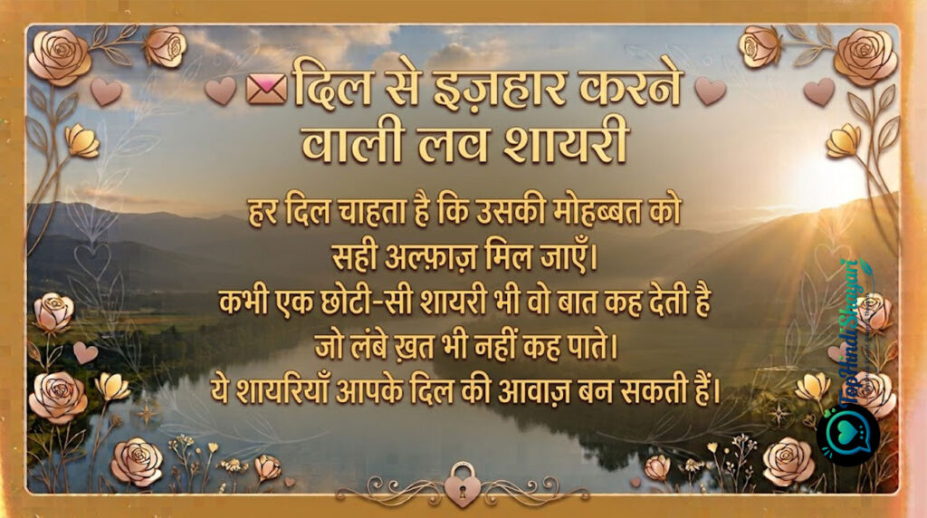 Heart Touching Love Shayari in Hindi