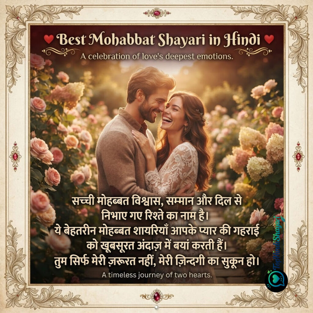 Mohabbat Shayari in Hindi