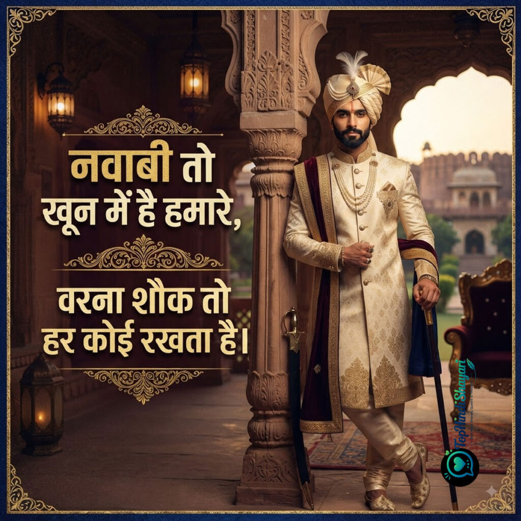 Nawabi Attitude Shayari 