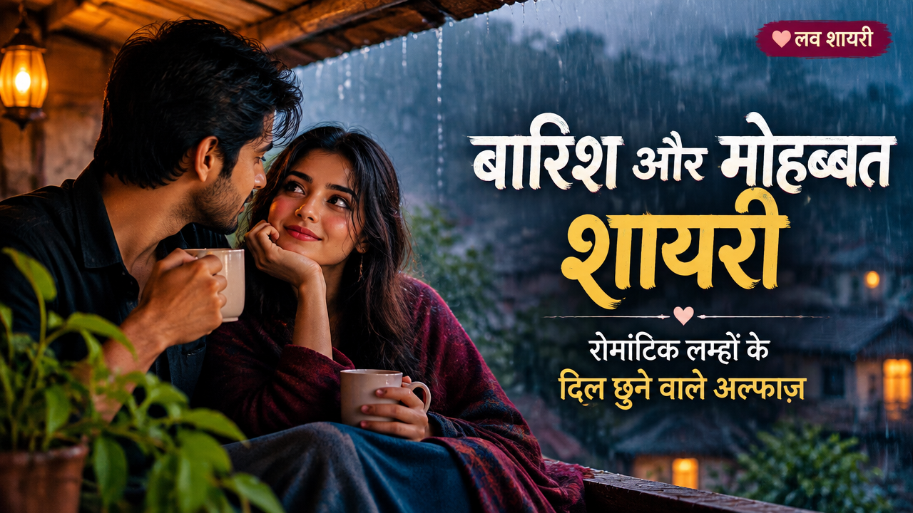 बारिश और मोहब्बत शायरी featured poster