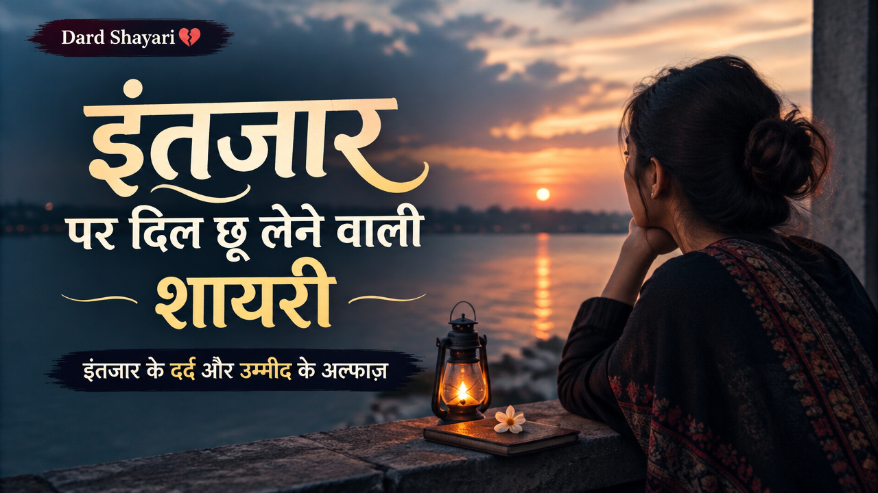 इंतजार पर दिल छू लेने वाली शायरी featured poster