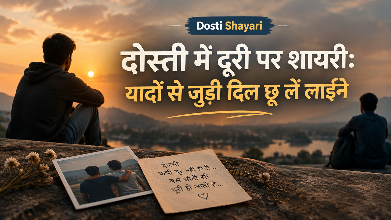 दोस्ती में दूरी पर शायरी featured poster