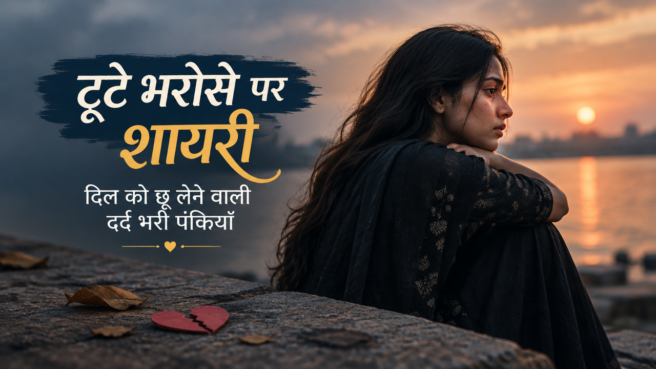 टूटे भरोसे पर शायरी