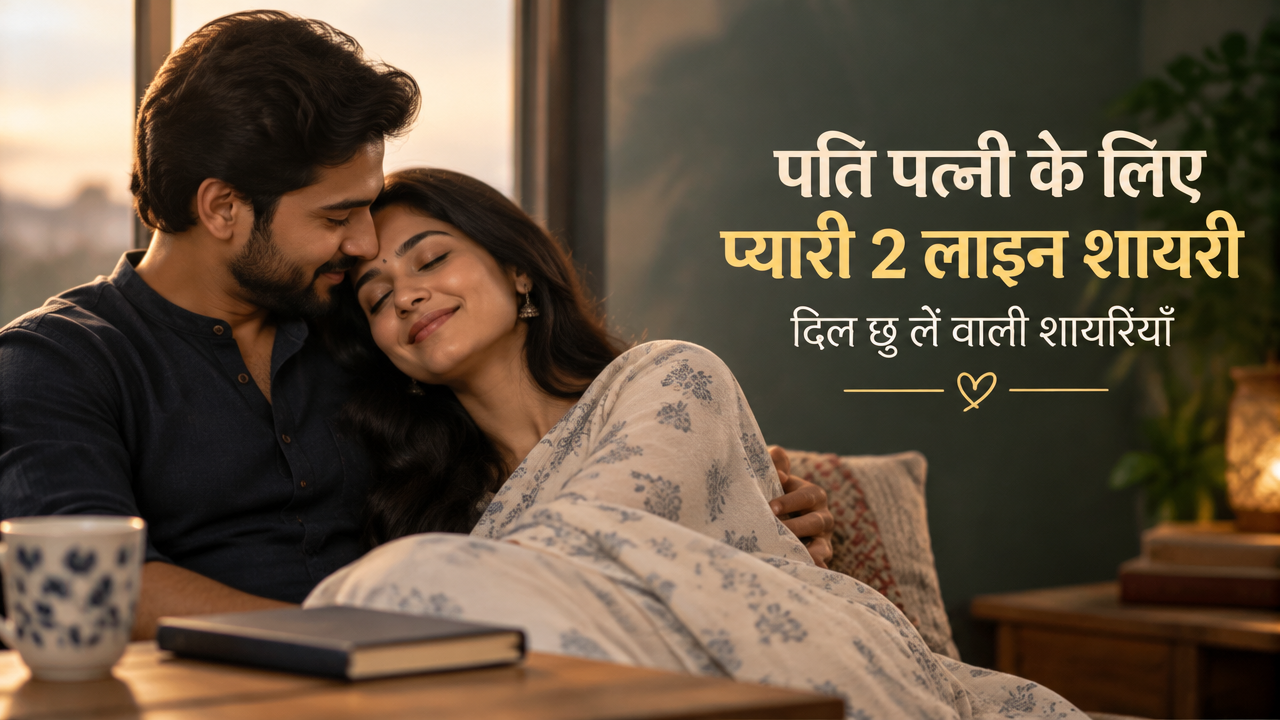 पति पत्नी के लिए प्यारी 2 लाइन शायरी