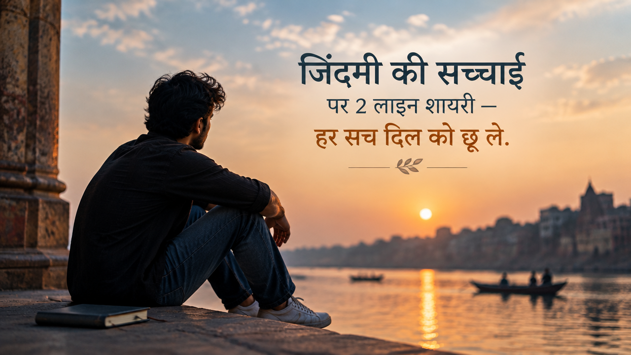 जिंदगी की सच्चाई पर 2 लाइन शायरी