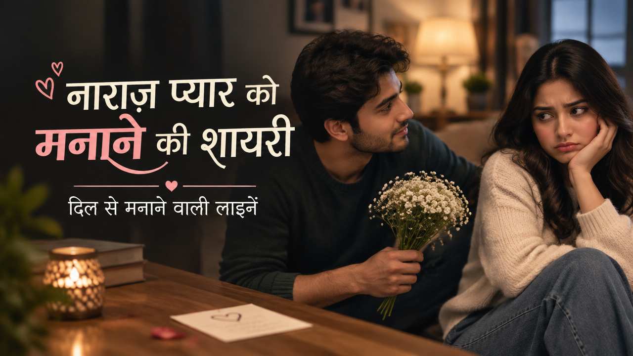 नाराज़ प्यार को मनाने की शायरी